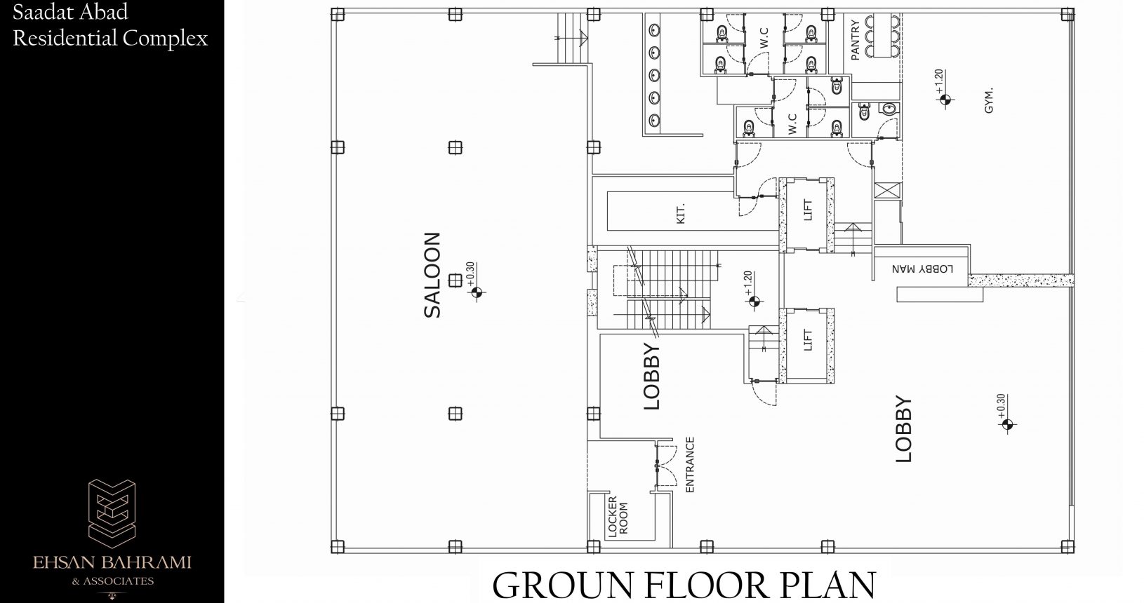 Saadat Abad 13 Residential Building Ground Floor Plan